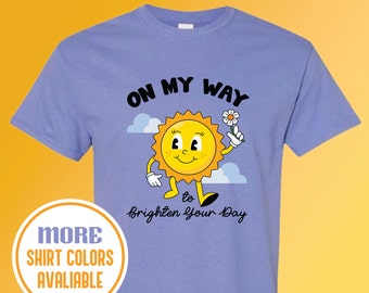 Koszulka z grafiką „Happy Sunshine”: inspirująca bawełniana koszulka