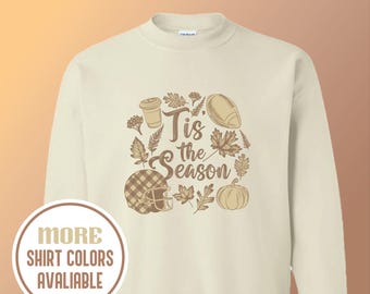 Tis the Season Football Shirt: Cozy Autumn Unisex Tee