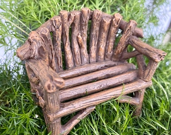 Miniature Fairy Garden Twig Bench Furniture
