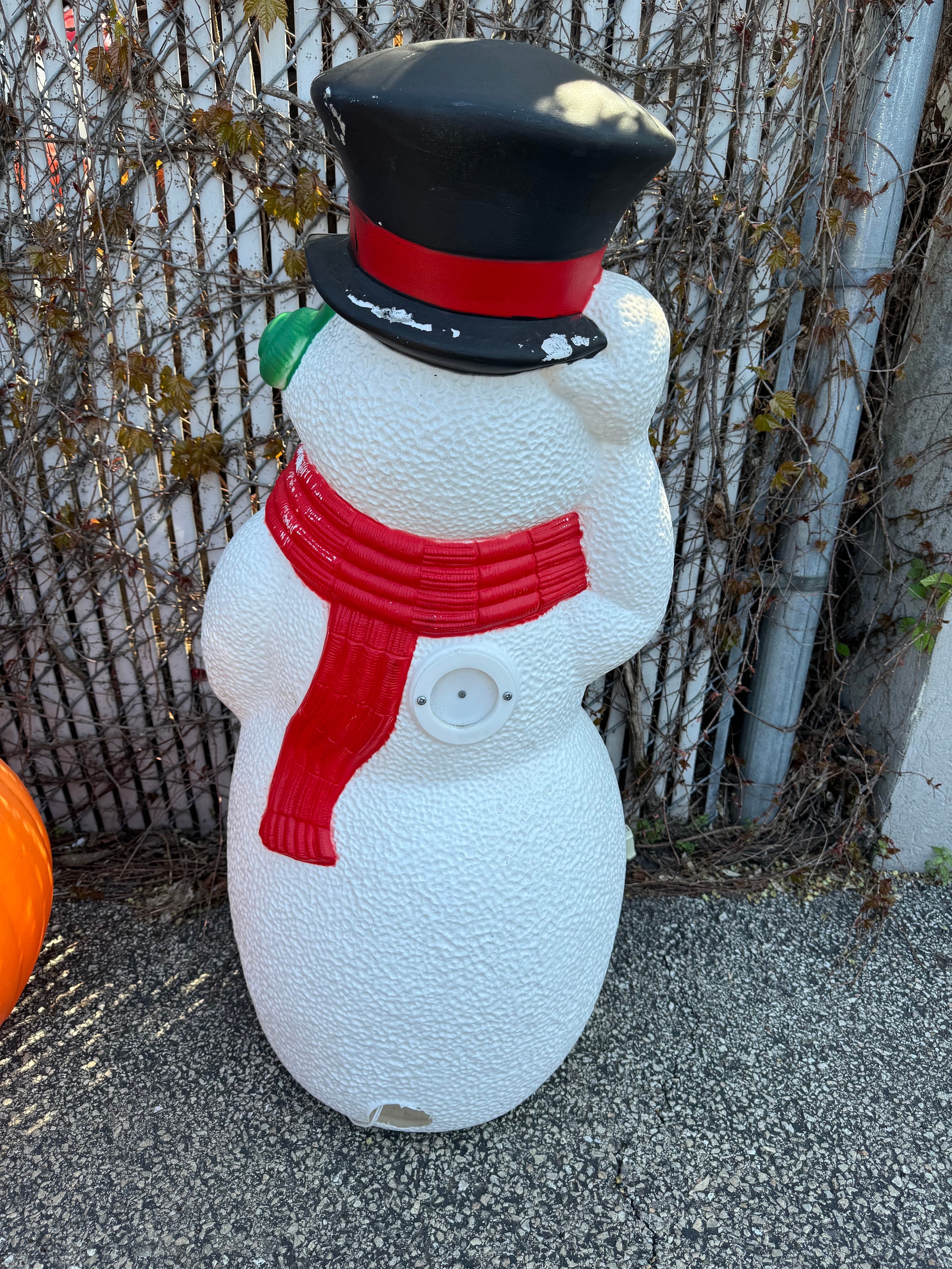 Rare Christmas TPI Snowman With Sled Blow Mold - Etsy