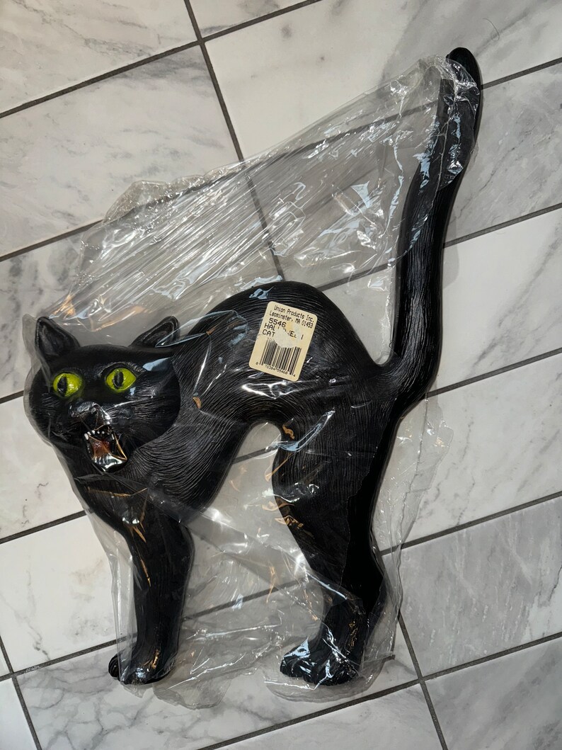 Rare Halloween Union Products Black Cat Blow Mold Etsy