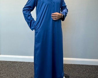 Royal Blue Men’s Omani Thobe Jubbah