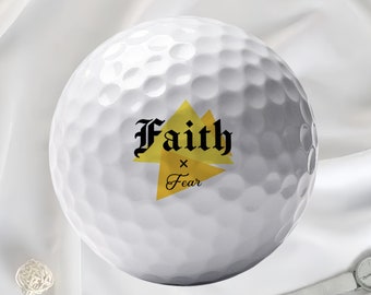 Golf ball (double-sided) - Customized text golf ball - Personalized printed letter golf ball - Birthday Christmas gift - Father's Day gift