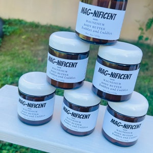 ORGANIC MAGNESIUM BUTTER / Whipped Magnesium Body Butter / Shea Butter / Magnesium Lotion / Magnesium Spray