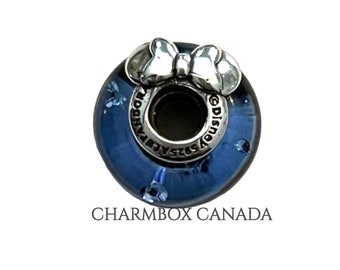 Pandora Sterling Silver Disney Mickey Mouse Minnie Mouse Blue Murano Charm