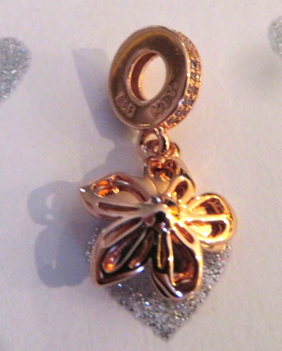 Pandora 14k Rose Gold-plated Cherry Blossom Dangle Charm - Etsy