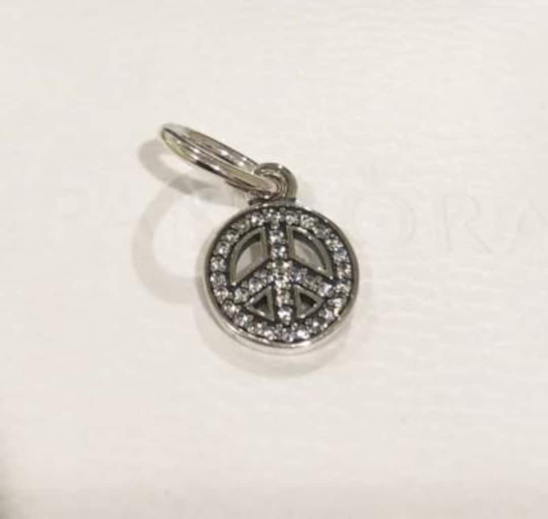 Pandora Sterling Silver Symbol of Piece, Peace Sign, Dangle Charm - Etsy