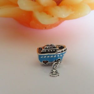 Charm bateau de croisière ancré en argent sterling Pandora