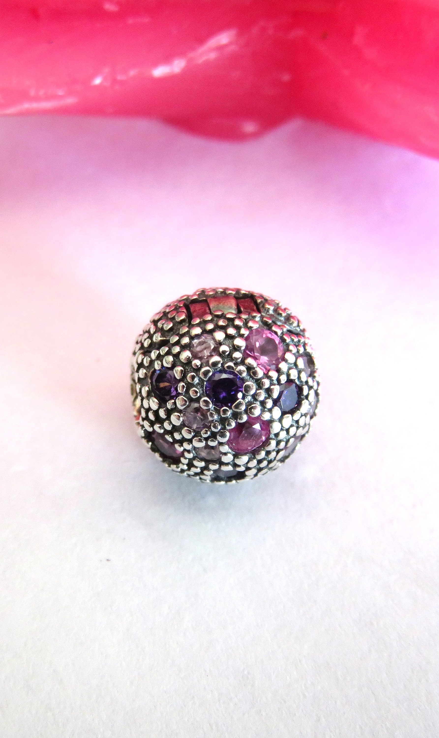Retired Pandora Cosmic Stars Clip with Green and Teal