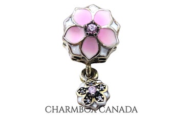 アクセサリー Magnolia Bloom Dangle Charm/14k Heart Retired Pandora Magnolia Bloom Dangle :: Enamel Charms