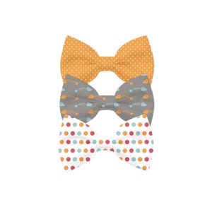 Cat Bow Tie Set, Fish Bones, Polka Dot, Pet Collar Accessories