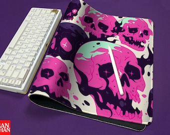 Lofi Goth Skulls Desk Mat // Gothic Horror Large XXL MTG Playmat & Mousepad