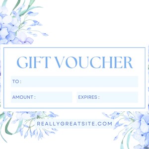 Gift Certificate, Gift Card, Printable, Gift Certificate, Digital Gift Certificate, Gift Certificate Template