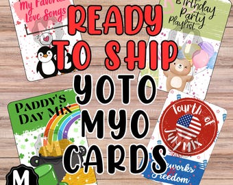 Yoto MYO Card Labels: Spring & Summer Holiday Stickers - READY to SHIP - Ships in 1 Business Day