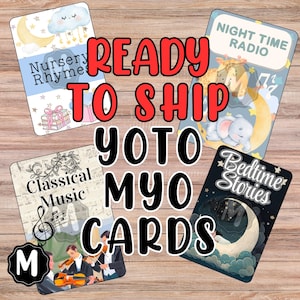 Etiquetas de cartão Yoto MYO - PRONTAS para ENVIO - Cartões Yoto calmos / noturnos / sonolentos / sonhadores - Vários cartões Yoto divertidos - Envio em 1 dia útil