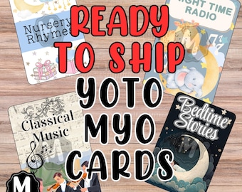 Yoto MYO Card Labels - READY to SHIP - Calm / Night time/ Sleepy / Dreamy Yoto Cards - Various Fun Yoto Cards - Ship in 1 Business Day