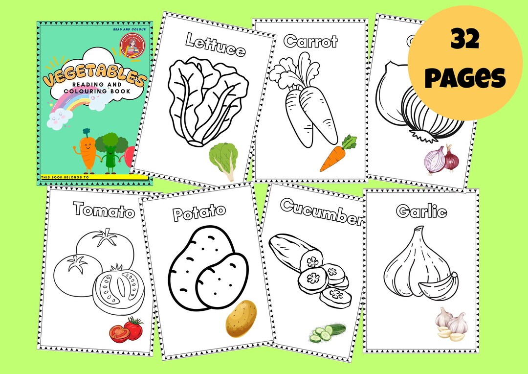 Kids’ Activity Book | Learn & Color Vegetables | Fun Early Learning ...