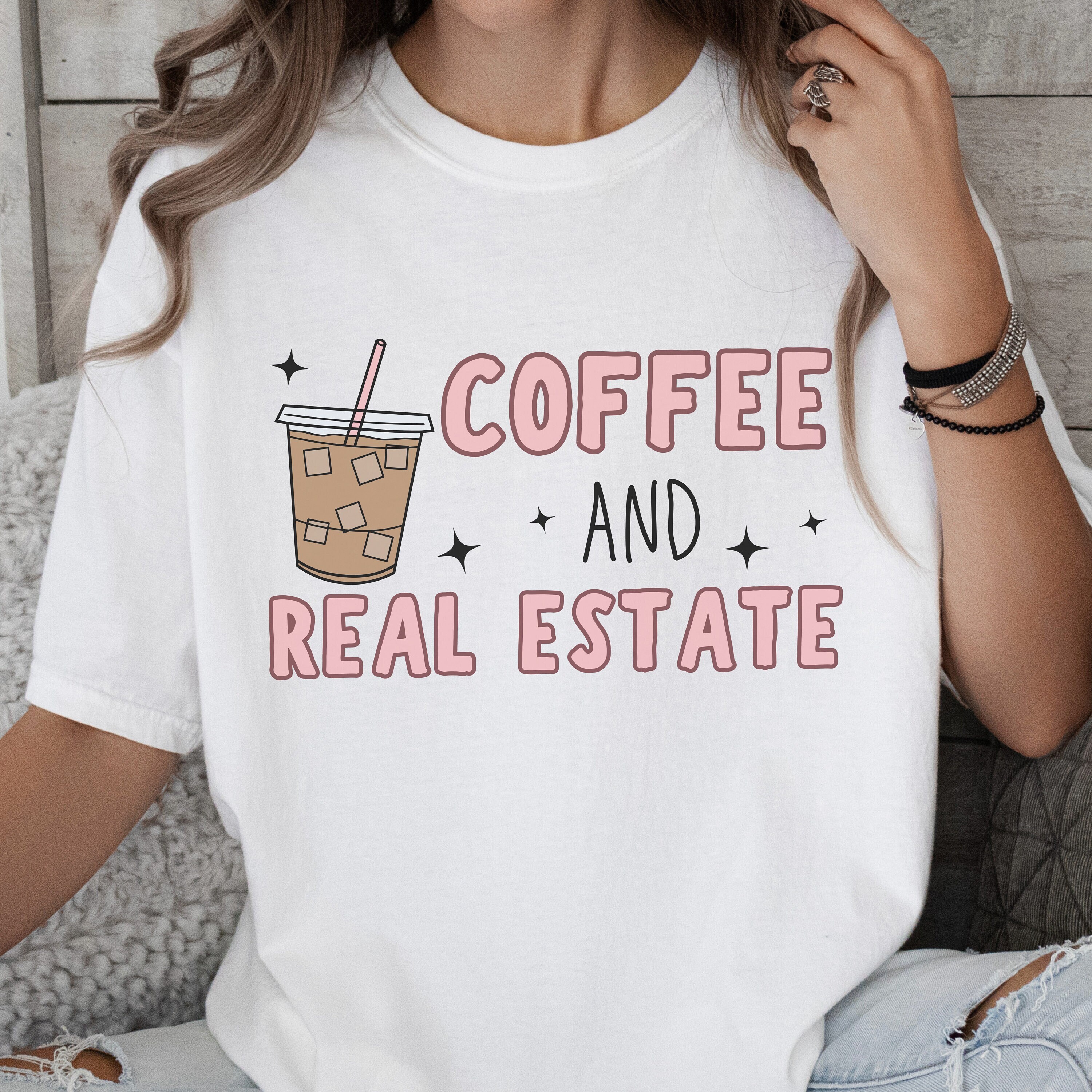 Womens Coffee Mascara Real Estate Shirt For Girls Funny Realtors Womens Coffee Mascara Real Estate Shirt For Girls Funny Realtors
