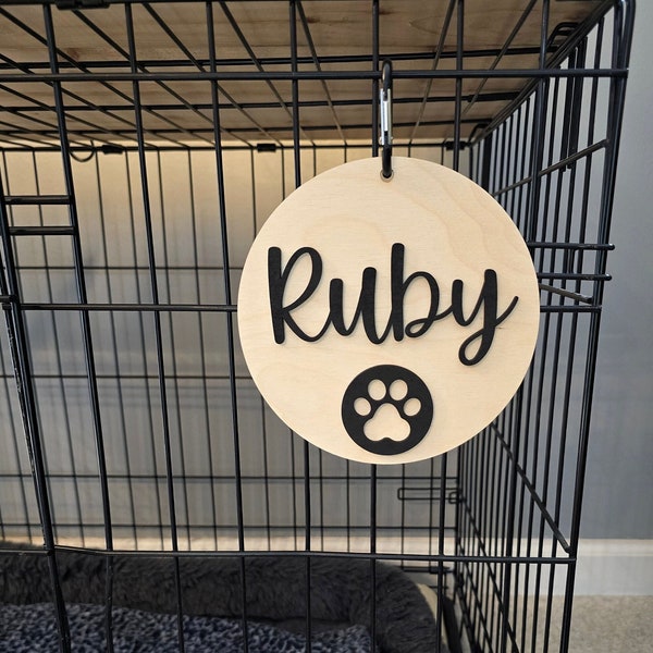 Personalized Crate Sign, Custom Dog Decor, Hanging Crate Sign, Custom Crate Sign, Wood Dog Plaque, Personalized Dog Gift, Animal Sign