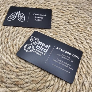 Metal Business Cards, Metal cards, Personalized Metal Business Cards, Membership Card, Personalized Metal Cards, 0.22mm thick, Black Card