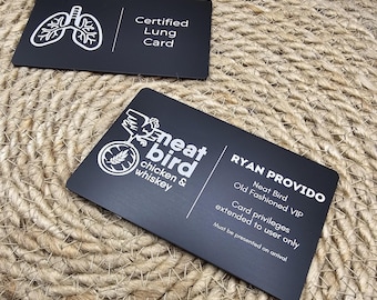Metal Business Cards, Metal cards, Personalized Metal Business Cards, Membership Card, Personalized Metal Cards, 0.22mm thick, Black Card