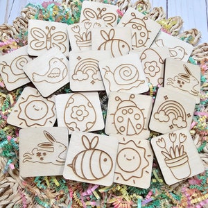 Spring Themed Memory Game, Kids Matching Game, Learning Gift, Wooden Games, Kids Memory Game, Montessori, Easter Basket Filler, Easter Gift