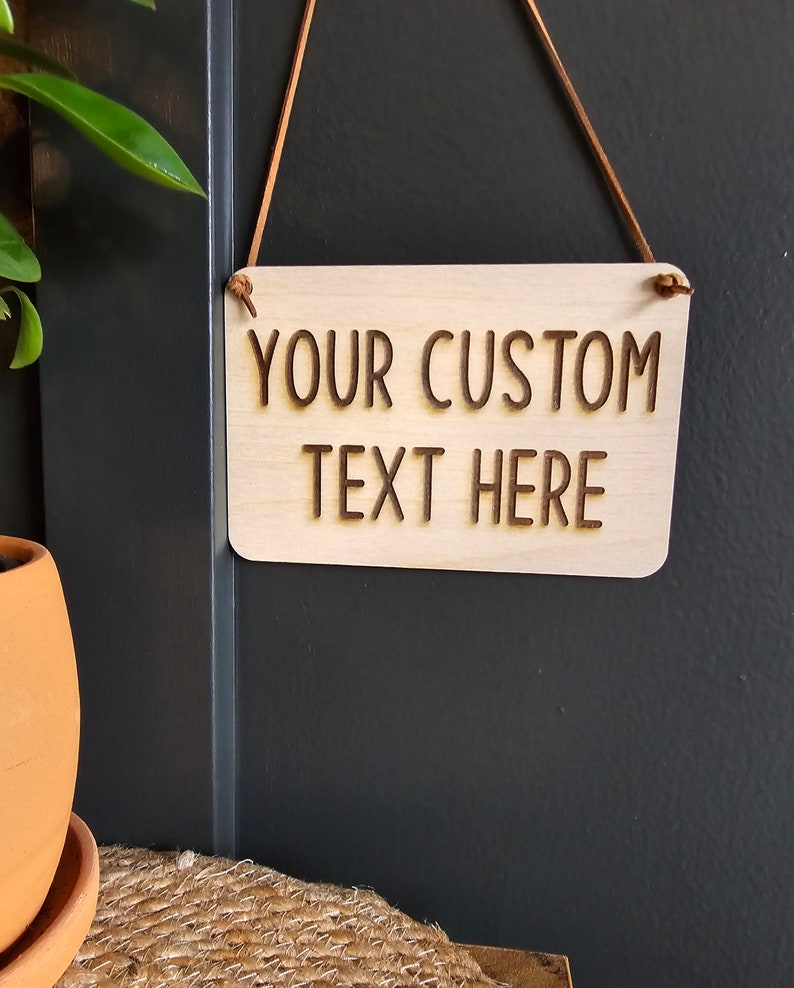 Personalized Wooden Hanging Sign, Custom Sign, Custom Text Sign, Man ...