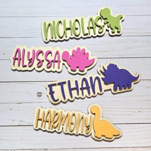 Dinosaur Name Sign, Personalized Kids Door Sign, Dinosaur Room Decor, Wooden Name Sign, Door Sign for Kids Room, Dinosaur Decor, Nursery