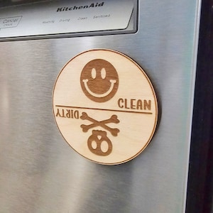 Dishwasher Magnet, Kitchen Dishwasher Dirty Clean Magnet, Dishwasher Reminder Sign, Wedding Gift, Housewarming Gift, Gift for Homeowners