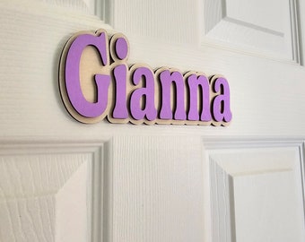 Kids Door Sign, Personalized Door, Wall Name Sign, Nursery Decor, Kids Name Sign, Name Plaque, Kids Room Decor, Personalized Name Door Sign