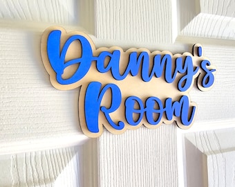 Personalized Kids Door Sign, Kids Door Name Sign, Nursery Wall Name Sign, Bedroom Name Sign, Kids Bedroom Door Name Sign, Custom Door Sign