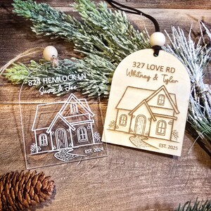 First Christmas Ornament, First Christmas New Home Ornament, Personalized House Gift, Custom Keepsake Tree Decoration, New Home Gift