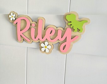 Personalized Kids Door Sign, Dinosaur Name Sign, Kids Door Name Sign, Bedroom Name Sign, Kids Bedroom Door Name Sign, Daisy Name Sign