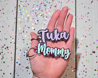 Custom Acrylic Name Keychain, Backpack, Lunch Box Tag, Kids Bag Charm