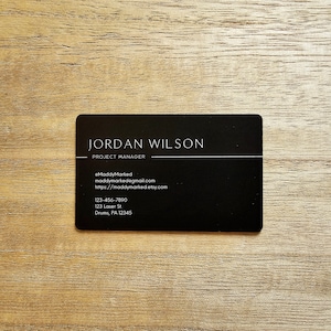 Metal Business Cards, THICK metal cards, Personalized Metal Business Cards, Luxury Card, Custom Metal Cards, 0.8mm thick