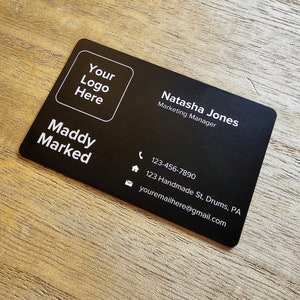 Metal Business Cards, THICK metal cards, Personalized Metal Business Cards, Luxury Card, Custom Metal Cards, 0.8mm thick