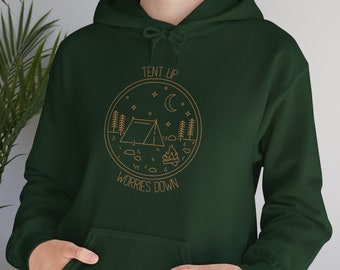 Cute Camping Hoodie Vintage Outdoor Lover Sweater Vacation Sweatshirt Camper Lover Gift Hiking shirt Nature Lover Adventure Pullover Tent