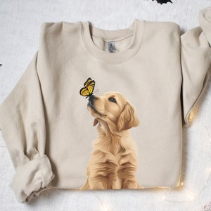 Cute Golden Retriever Puppy Sweatshirt Golden Retriever Shirt Golden Mom Sweater Golden Mama Crewneck Dog Mom Sweater Golden Retriever Gift