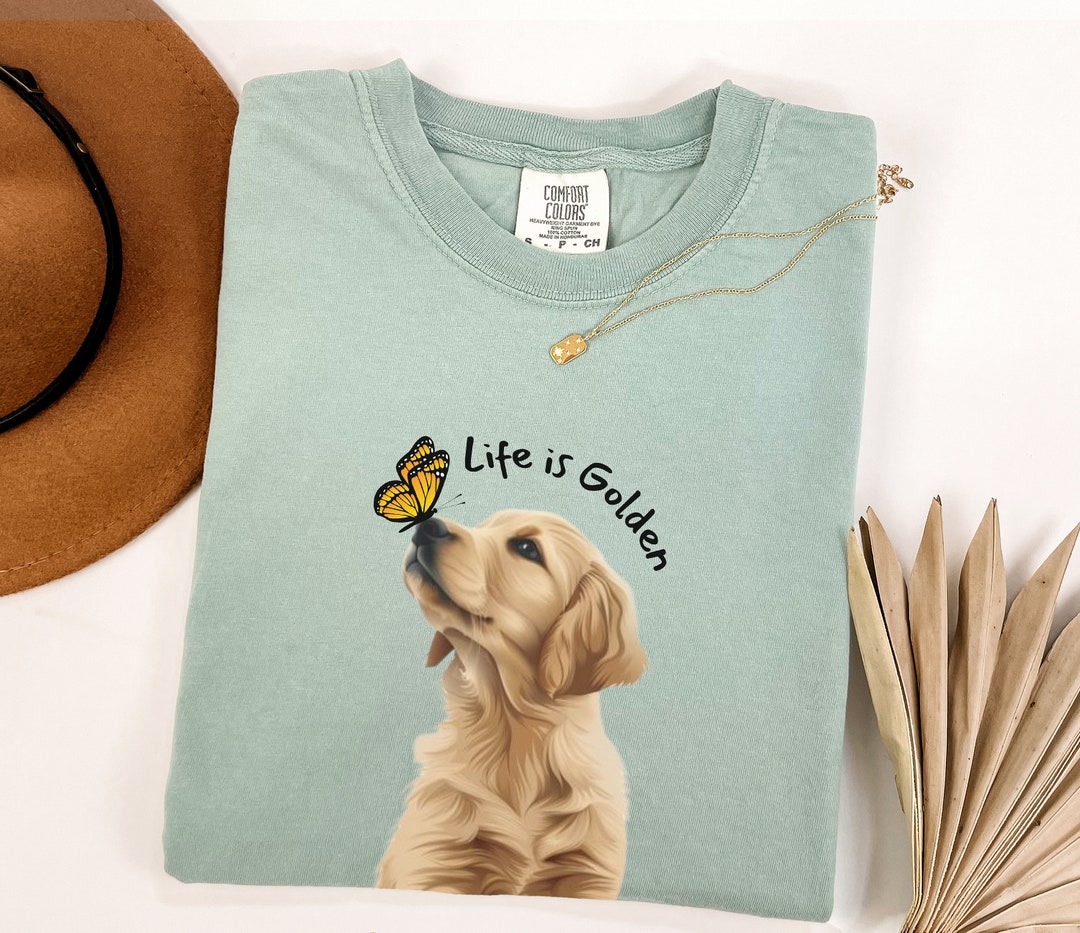 Cute Golden Retriever Puppy Shirt Golden Retriever Shirt Life is Golden ...