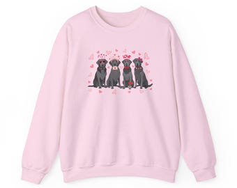Valentine Silver Lab Sweatshirt Valentines Day Labrador Retriever Shirt Dog Valentine Sweater Lab Mom Crewneck Silver Labrador Mama Gift for