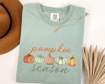 Kürbis Saison Shirt Komfort Farben Herbst Shirt Retro Halloween Shirt Vintage Kürbis Tshirt Herbst Geschenk Herbst Tee Thanksgiving Shirt Kürbis
