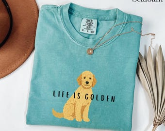 Cute Goldendoodle Shirt Golden Doodle T-Shirt Groodle Mom Tee Life is Golden Shirt Doodle Dog Mom Gift for Doodle Owner Shirt Dog Lover Gift