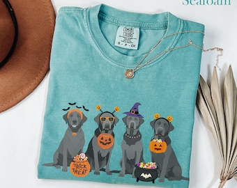 Halloween Silver Lab Shirt Fall Labrador Retriever T-Shirt Halloween Dog T Shirt Grey Ghost Dog TShirt Silver Labrador Mom Gift Lab Mom Tee