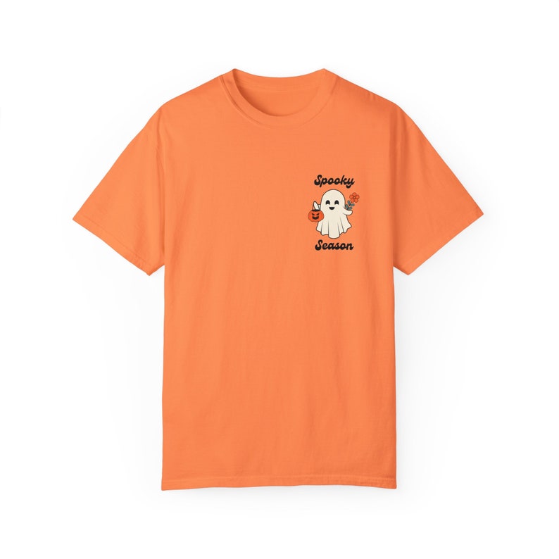 Spooky Ghost Shirt Comfort Colors Cute Ghost T Shirt Halloween Ghost Tee for Fall Graphic Tee Retro Halloween Shirt Spooky Season Fall Gift Melon