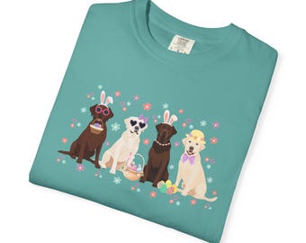 Easter Chocolate Lab & White Lab Shirt Labrador Retriever Easter Tshirt Dog Easter T Shirt Lab Mom Tee Brown Lab Retriever Mama Gift Easter