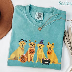 Halloween Yellow Lab Shirt Fall Labrador Retriever T-Shirt Halloween Dog T Shirt Cute Ghost Dog TShirt Yellow Labrador Mom Gift Lab Mom Tee