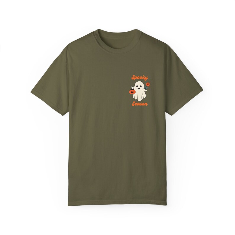 Spooky Ghost Shirt Comfort Colors Cute Ghost T Shirt Halloween Ghost Tee for Fall Graphic Tee Retro Halloween Shirt Spooky Season Fall Gift Sage