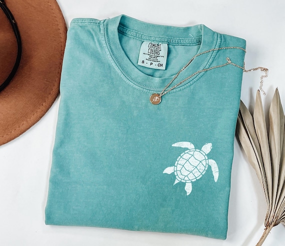 Vintage Sea Turtle Shirt Summer Tee for Women Trendy Oversized Shirt Beach T-Shirt Graphic Tee Summer Shirt Save the Turtle Tshirt Ocean Tee