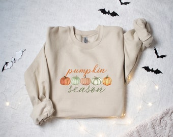 Pumpkin Season Crewneck Fall Sweatshirt Retro Halloween Sweatshirt Vintage Pumpkin Sweater Fall Gift Autumn Thanksgiving Sweatshirt Pumpkin