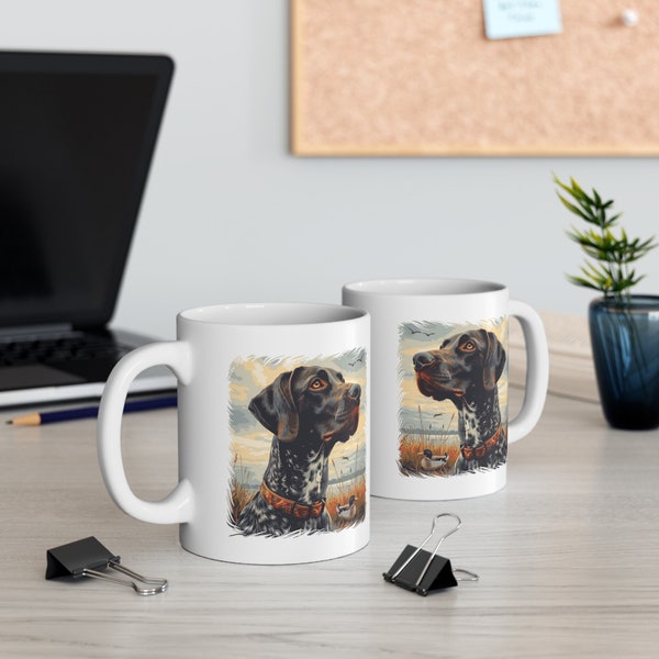Cute German Shorthaired Pointer Mug Shorthaired Pointer Coffee Cup Gsp Cup Pointer Mom Gift Hunting Dog Cup German Pointer Duck Hunter Gift